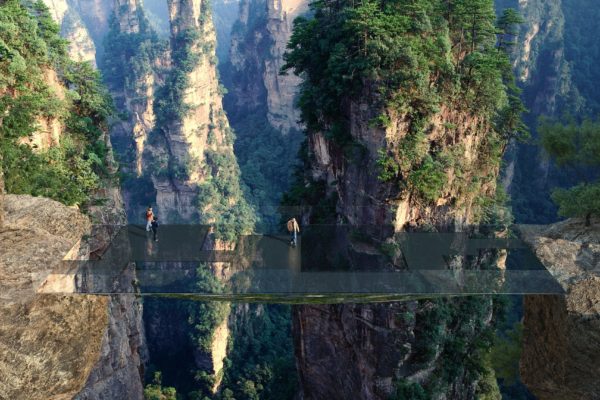 Illusionist Bridges and Pavilions for Chinese National Park,
źródło: Martin Duplantier Architectes